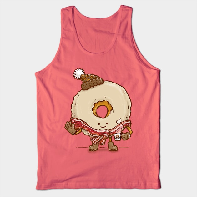 Bacon Scarf Maple Donut Tank Top by nickv47